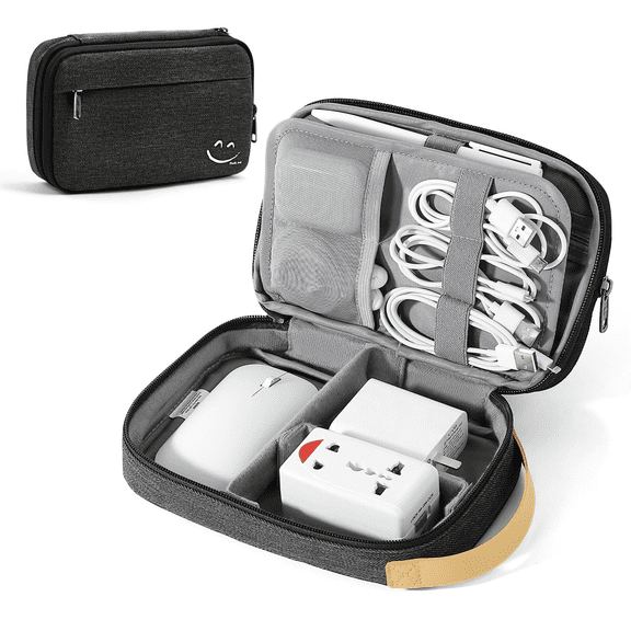 Travelkin Cord Organizer Travel, Cable Organizer For Electronic Accessories | Expandable electronics bag,tech organizer travel case, charger organizer travel case for Card,Usbs, travel essentials