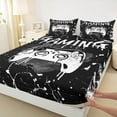 thumbnail image 3 of jejeloiu Gamer Gaming Twin Sheet Sets,Modern Video Game Twin Fitted Sheet,Silver Splatter Ink Flat Sheet For Kid Boy,Lightweight Room Decorative,3 Pieces, 3 of 7