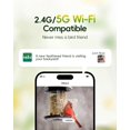 thumbnail image 3 of Cámara para comedero de aves Camojojo K8MTS 4K Solar WiFi con IA, 3 of 8