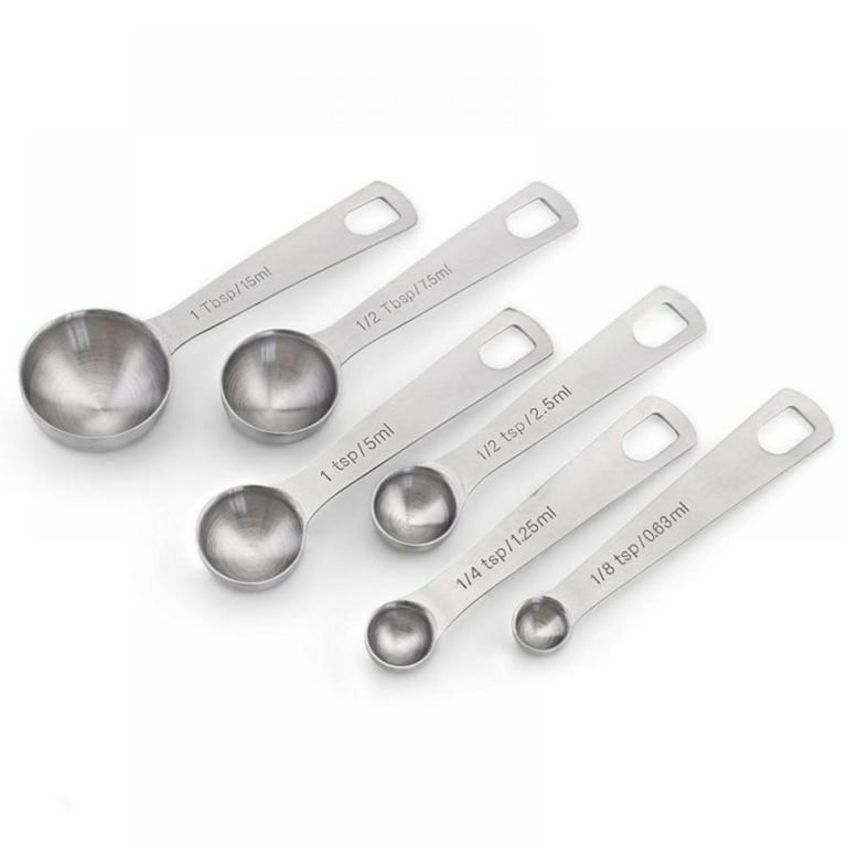 Sur La Table Measuring Spoons, 18/8 Stainless Steel Heavy Duty, 6