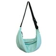 thumbnail image 1 of Men Backpack Crescent Shape Zipper Closure High Capacity Solid Color Adjustable Strap Daily Storage Unisex Travel Outdoor Men Messenger Bag Student Supply, 1 of 11