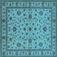 thumbnail image 1 of Ahgly Company Indoor Square Oriental Light Blue Industrial Area Rugs, 6' Square, 1 of 4