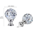 thumbnail image 4 of SIEYIO 2Pcs Faceted Clear Crystal Glass Ball Finial Lamp Top Cap Screw with Base Threaded Table Floor Lampshade Finials Topper Knob Decoration, 4 of 8