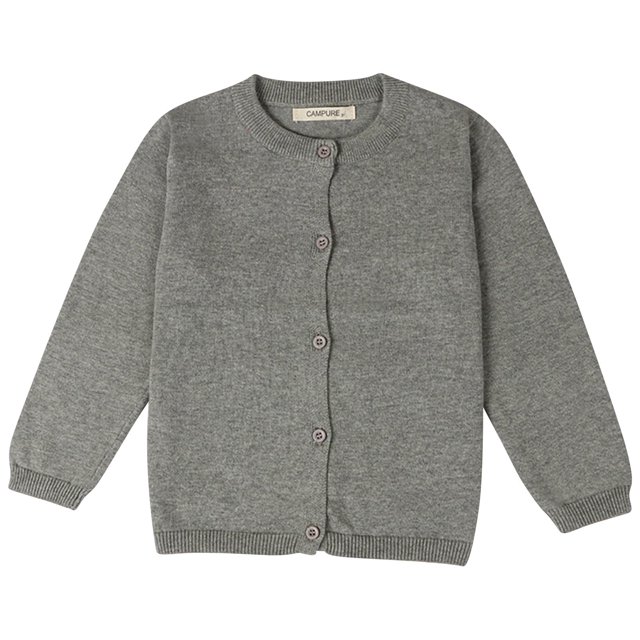 Suéter UMfun para bebé, niña y niño, otoño e invierno, cárdigan de color caramelo, cárdigan pequeño de color liso, suéter para niños, gris oscuro, 3 años