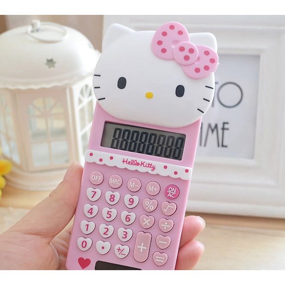 Hello Kitty Electronic Calculator Desktop Home Office School Financial Accounting Tool Slide Science Function Calculation Gifts