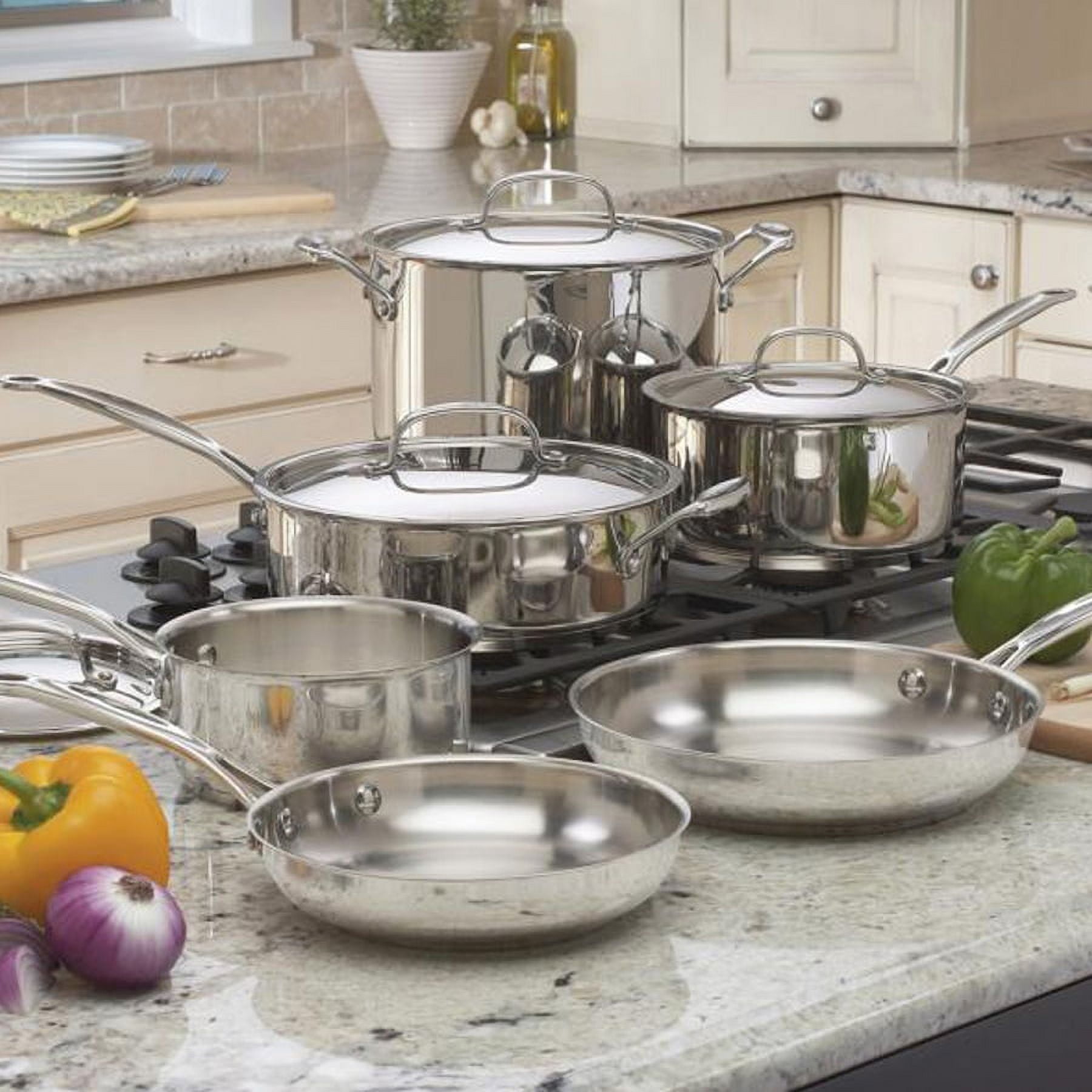 Cuisinart 77-7 Chef's Classic Stainless 7-Piece Cookware Set,Silver  86279178404