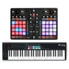 Hercules P32 DJ USB MIDI DJ Mixing Controller w/32-Pads+Novation 61-Key Keyboard