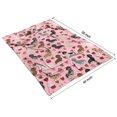 thumbnail image 4 of Pink Cute Dachshund Dog and Love Heart Blanket,Comfortable Soft Flannel Throw Blanket,All Season,Warm Lightweight Blankets for Sofa Bed Couch Living Room Chair,40"x50"(100x130cm), 4 of 4
