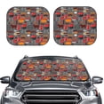 thumbnail image 2 of Zufioo BBQ Icons Print Folding Car Windshield Sun Visor, Anti-ultraviolet Sun Visor, Suitable for Trucks, Vans Car Accessories-Large, 2 of 6