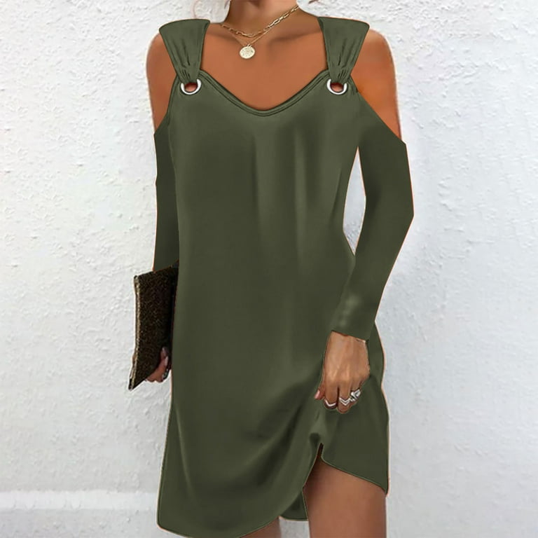 moss green dress wedding KissProm