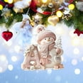 thumbnail image 4 of Lilixerw Pink Snowman 26 Letter Christmas Tree Ornament,2D Flat Acrylic Hanging Pendant for Xmas Decor,Home Wall Gifts,Xmas Party Supplies,Letter A, 4 of 5