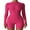 Hot Pink, variant on Sociala Womens Long Sleeve Bodysuit Tummy Control Boyleg Zipper Jumpsuit