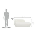 thumbnail image 3 of Aire 75" RAF Modern Rounded Chaise Lounge Ivory White Boucle, 3 of 6