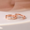 thumbnail image 3 of Mens Womens Flip Top Ring Electroplated Silver Fashion Ring White Gold Rose Gold Diamond Fine Modern Accessory, 3 of 5