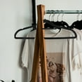 thumbnail image 4 of MERRYHAPY Black Non- Velvet Clothes Hangers for Adult Wardrobe Organization, and Space-Saving, 4 of 6