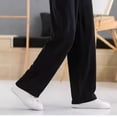 thumbnail image 5 of Men’s Linen Casual Pants Summer Thin Wide Leg Straight Barrel Loose Fit Trousers, 5 of 6