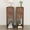 walnut-2, variant on Narrow Walnut Nightstand Set of 2, Small Bedside Table with Arched Drawer, Slim Wood Night Stand, Mid Century Modern End Table, Walunt