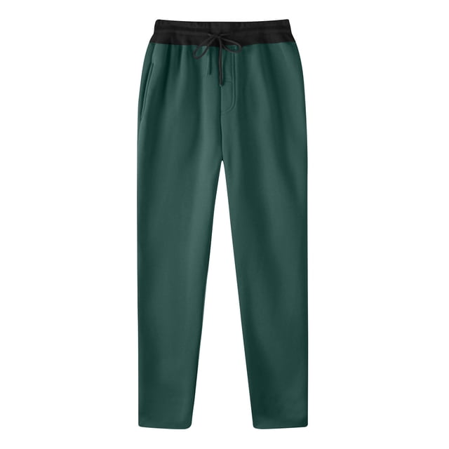 cfhntfmh Sweatpants for Men Soft Stretch Elastic Waisted Color Block Drawstring Pants Casual Fleece Jogger Athletic Pants