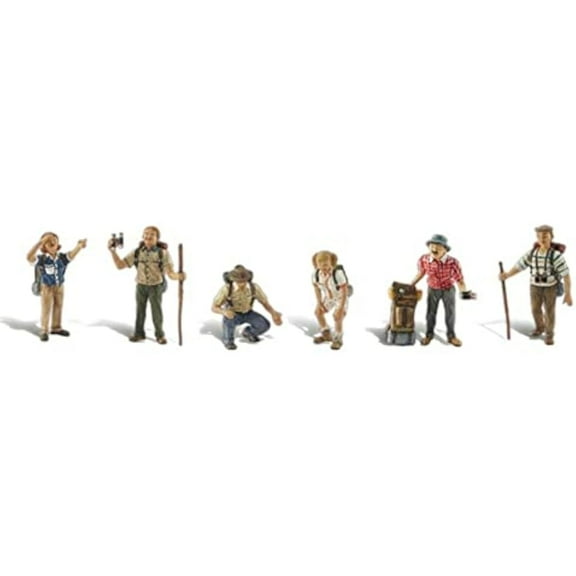 Woodland Scenics Take A Hike (6 Hikers) HO SCALE FIGURES WDS1944