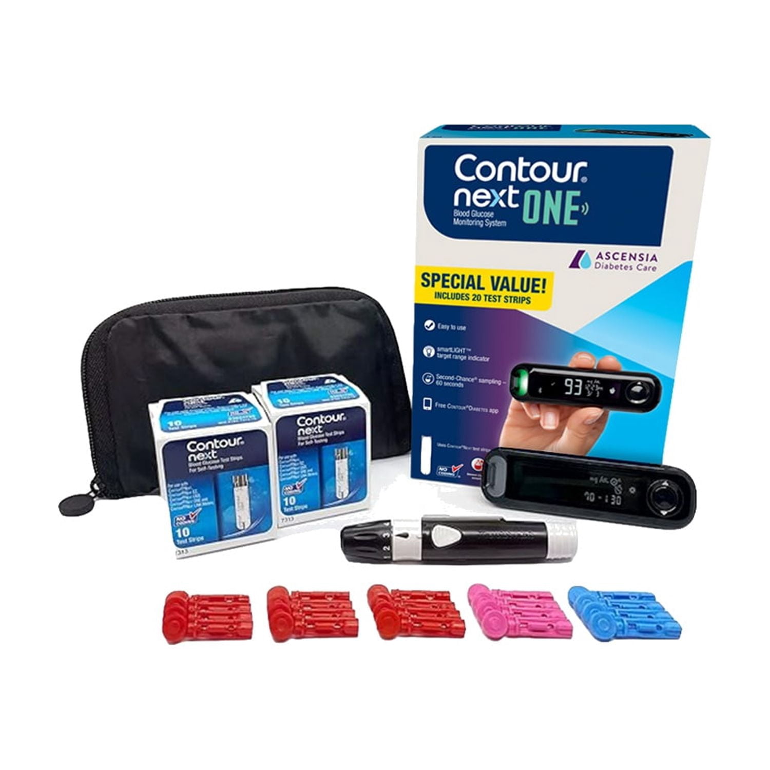 Contour Next One Blood Glucose Meter Value Pack with Test Strips