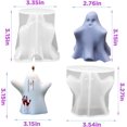 thumbnail image 2 of Halloween Ghost Candle Silicone Mold DIY 3D Scented Candle Making Wax Mould Gypsum Ornament Resin Soap Chocolate Mold Home Decor, 2 of 8