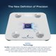 thumbnail image 4 of Báscula de baño digital Nautica Body Tracker, báscula inteligente con Bluetooth, IMC, grasa corporal, seguimiento de masa muscular y más, se sincroniza con la aplicación de teléfono inteligente para s, 4 of 5