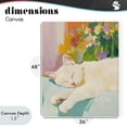 thumbnail image 4 of Stupell Industries Contemporary Sleeping Cat with Flowers Canvas Art, 36 x 48, by The Prints Vibe, 4 of 8