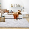 thumbnail image 2 of SANMADROLA Fluffy Shag Black Area Rug, 6.5 x 8.2in, Non-Slip, Eco-Friendly, 2 of 6