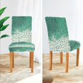 thumbnail image 3 of Yayeee 2 Pack Dining Chair Covers Stretch Parson Chairs Slipcovers Seat Protector, Green and White Pattern, 3 of 6