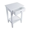 thumbnail image 6 of Bedside Table with Drawer, Two-Tier Nightstand, White Coffee Table, Bedroom End Table, Living Room Side Table, Modern Storage Cabinet, 6 of 9
