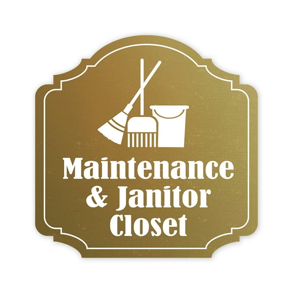 Heritage Plus Maintenance & Janitor Closet Wall or Door Sign | Business Workplace School Signage - Small