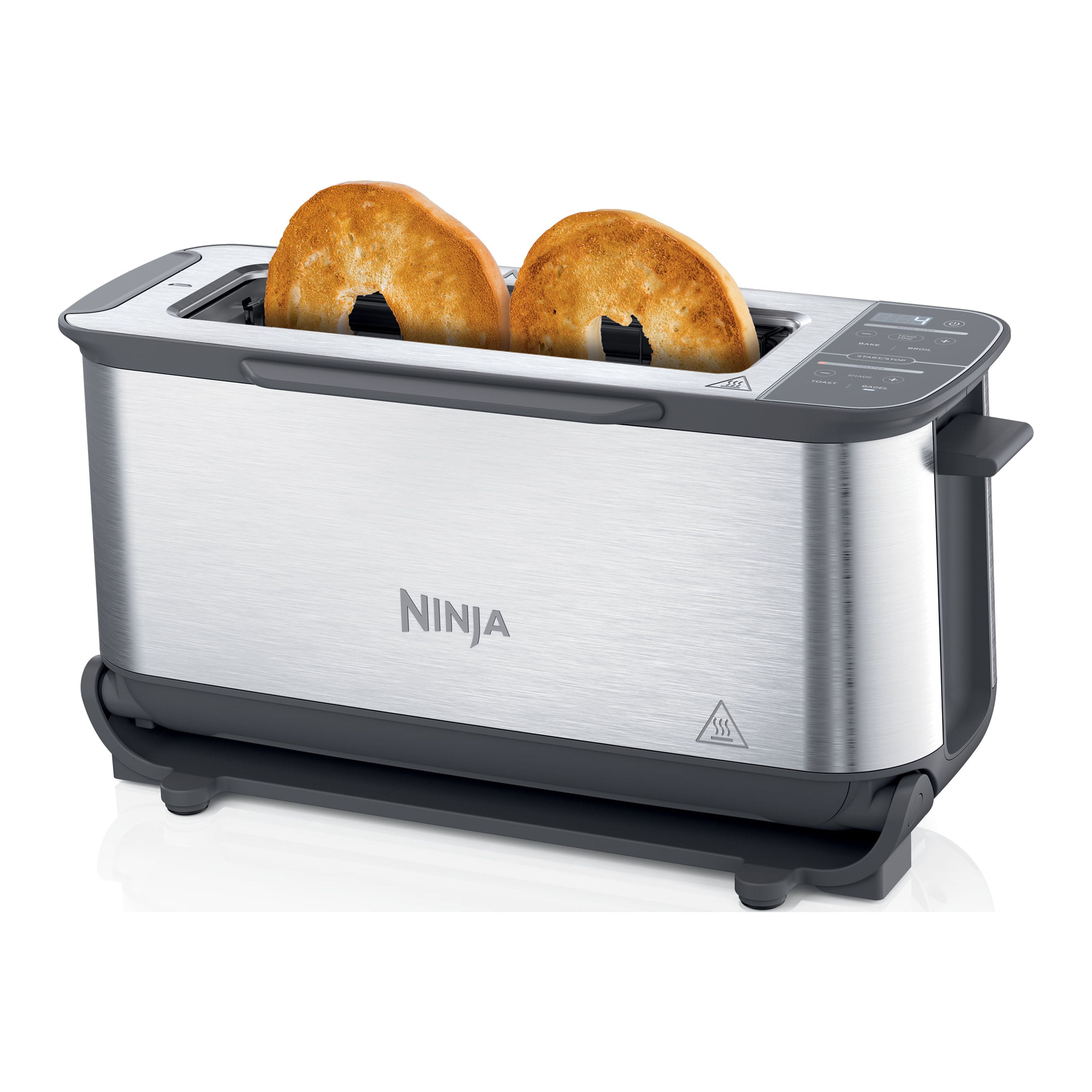 Ninja ST100 Foodi 2-in-1 Flip Toaster 2-Slice Compact Toaster Oven  Stainless for sale online