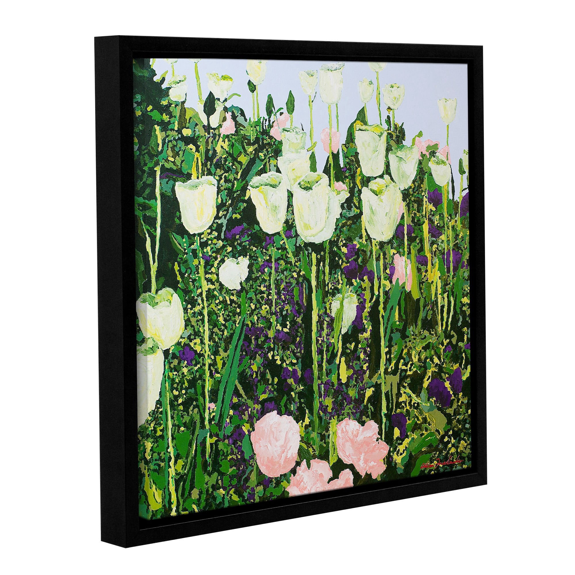 ArtWall Allan Friedlander "Tulip Delight" Gallery-wrapped Floater-framed Canvas