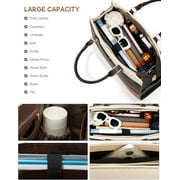 2 in 1 Lunch Tote Bag for Women Laptop Work Bag with Lunch Insulated Compartment and Purse Combo, 15.6 Inch Computer Crossbody bag Waterproof PU Leather Shoulder Bag for Daily, Office, Picnic