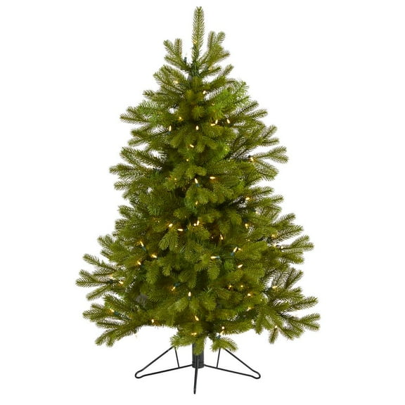 Nearly Natural 4ft. Cambridge Spruce Flat Back Artificial Christmas Tree