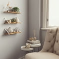 thumbnail image 6 of Wallniture Ponza Rustic Floating Bathroom Wall Shelves over Toilet, Natural Burned, Set of 3, 6 of 8