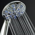 thumbnail image 3 of AquaDance Antimicrobial, Anti-Clog High-Pressure 6-Setting 4' Handheld Hand Shower Head with Microban Nozzle Protection from Growth of Mold Mildew & Bacteria and 5' Hose - Soft Purple, 3 of 9