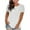 White, variant on gakvbuo Plus Size Summer Tops For Women 2023 Trendy Women's Fashion Solid Round Neck Short Sleeve T-shirt Blouse Loose Tops