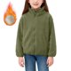 thumbnail image 1 of Chaquetas y abrigos casuales de manga larga sin capucha para niños, chaqueta de manga larga con cremallera de color sólido, chaqueta cálida informal de tamaño mediano para niños, blusa de poliéster pa, 1 of 6
