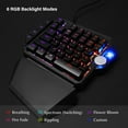 thumbnail image 2 of Teclado gamer Hawksbill H5 con cable, RGB, macros, 39 teclas, 2 of 9