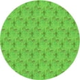 thumbnail image 1 of Ahgly Company Machine Washable Indoor Round Transitional Emerald Green Area Rugs, 5' Round, 1 of 7