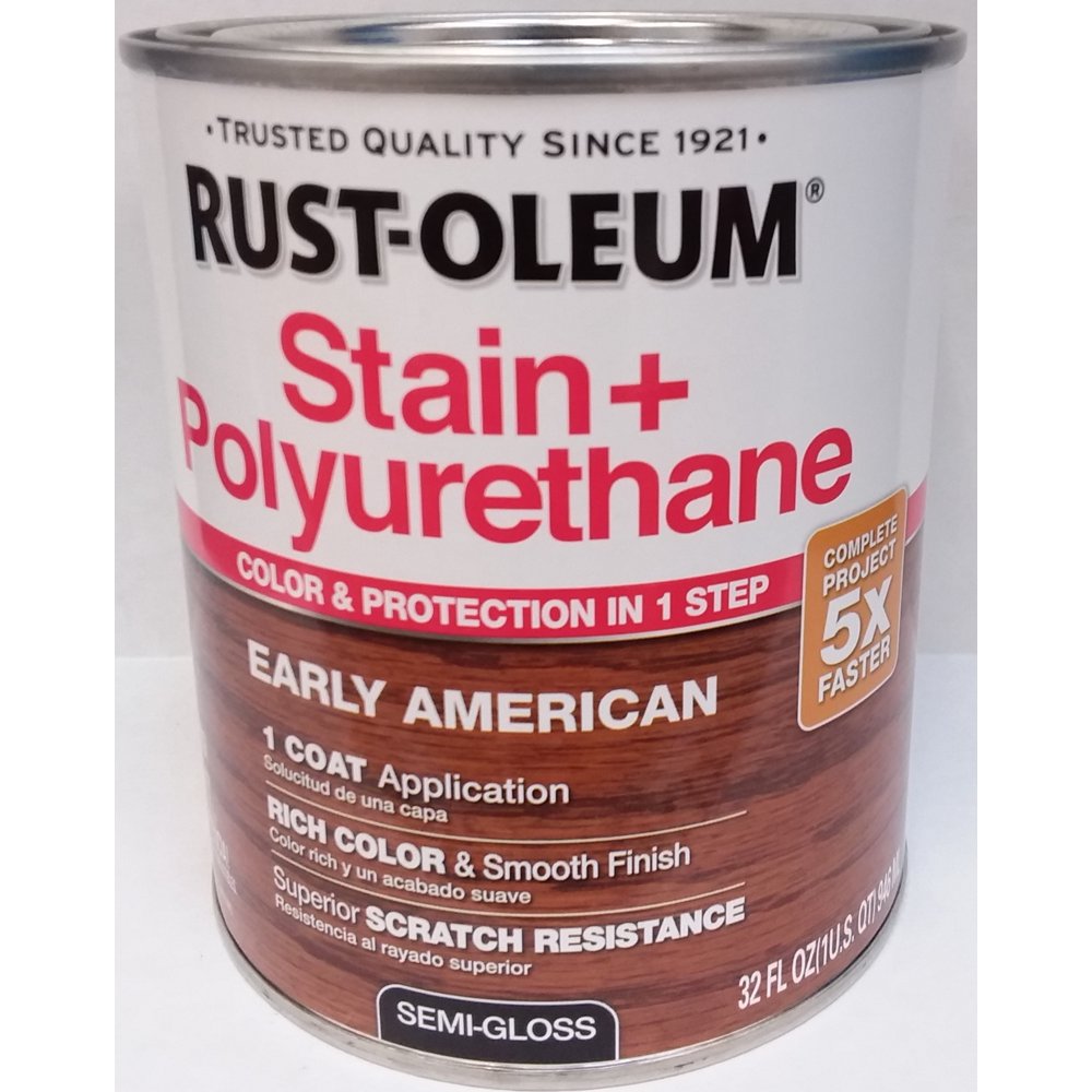 Early American, RustOleum Stain & Polyurethane SemiGloss, Quart