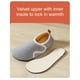 thumbnail image 3 of Zapatillas de Piel Esponjosa Zapatos para Caminar Unisex Ajustable para Hombres Mujeres (36-37) Gris, 3 of 6