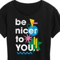 thumbnail image 3 of Instant Message - Be Nicer To You Retro - Women's Short Sleeve Graphic T-Shirt, 3 of 6