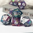 thumbnail image 4 of Cusdie 7-Die Sharp Edges DND Dice, Handcrafted Polyhedral Dice Set, for Role Playing Game Dungeons and Dragons D&D Dice MTG Pathfinder, 4 of 5