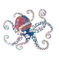 thumbnail image 2 of Ritter, Gina 18x15 White Modern Wood Framed Museum Art Print Titled - Dotted Octopus I, 2 of 4