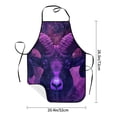 thumbnail image 2 of Uemuo Purple Starry Sky Antelope Printed Bib Apron, Adjustable , Water and Oil Resistant, Cooking Kitchen Chef Apron for Women Men, 2 of 5