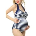 thumbnail image 4 of Glow & Grow Maternity Women's UPF 50+ One Piece Halter Swimsuit, 4 of 6