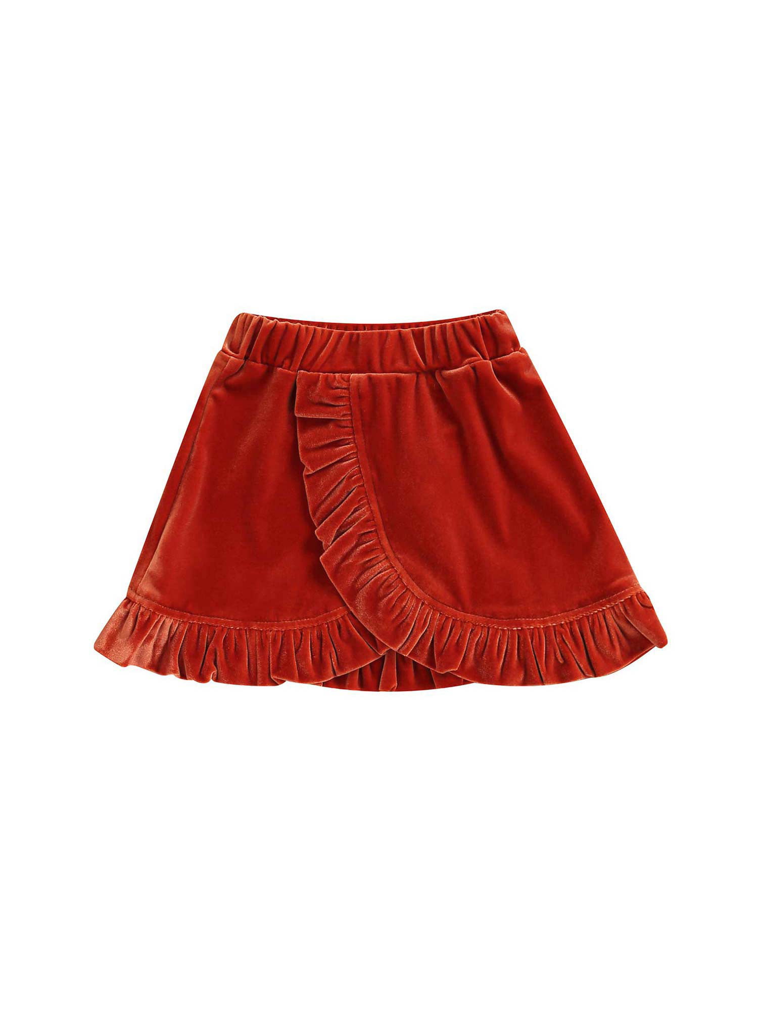 365 Kids Garanimals Girls' Velour Skirt with Bow Elastic Waist Cute Blush 6 7 8 