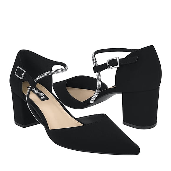 Tacones De Fiesta Dama Berlin 778001-1 Suede Negro